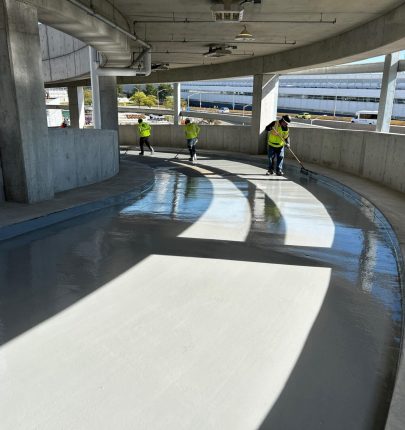 1078 ABayazeed Contractor Installing Traffic Coating on the Helix